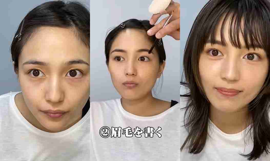 “すっぴん”の川口春奈がメイク完成するまで、「もうすっぴんが神」