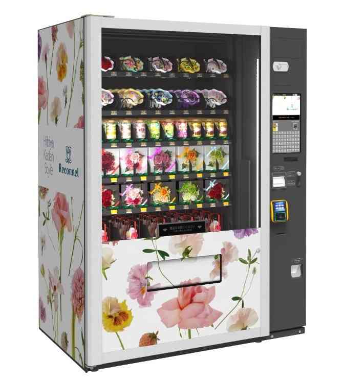 早朝・深夜でも“生花が買える”「花の自動販売機」小田急新宿駅 西口地下に、一輪挿しやドライフラワー
