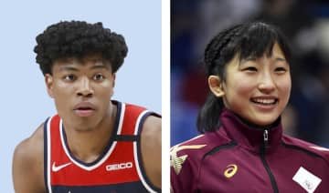 東京五輪旗手に八村塁、須崎優衣　開会式で日本選手団先導
