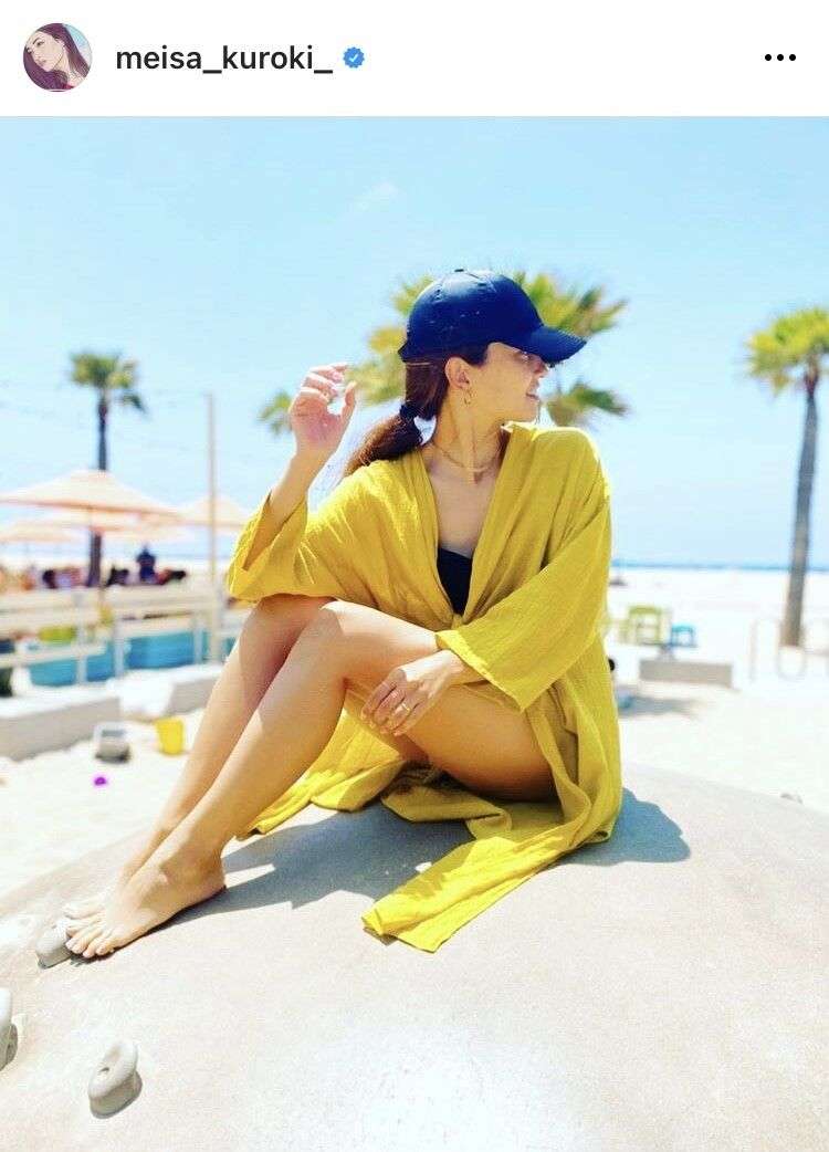 黒木メイサ、ビーチで鮮やか美脚ショット「美しすぎます」「絵になりますね」