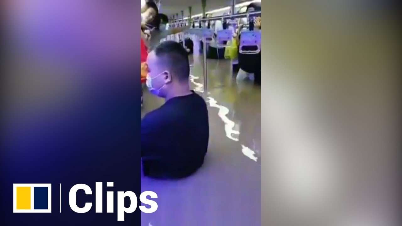 Subway passengers killed in flooding caused by heavy rain in central China - YouTube