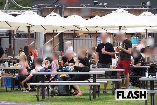 豊洲市場付近のビアガーデンに 