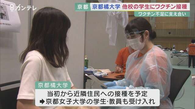 ワクチン不足で職場接種できない大学を支援…京都橘大学が「京都女子大学の学生」にも接種（関西テレビ） - Yahoo!ニュース