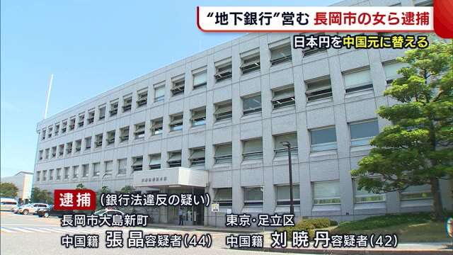 「中国では有名な奴」“地下銀行”営む中国籍の女ら逮捕　日本円を中国元に替え送金【新潟・長岡市】（ＮＳＴ新潟総合テレビ） - Yahoo!ニュース