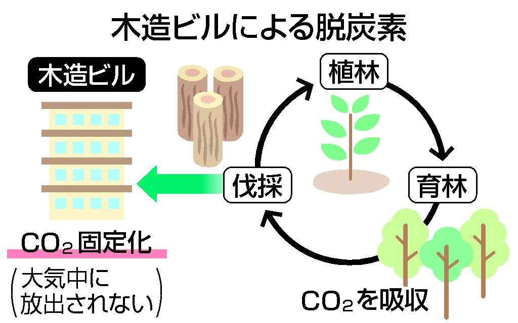 木造高層ビルに脚光　脱炭素、林業再生へ貢献：時事ドットコム