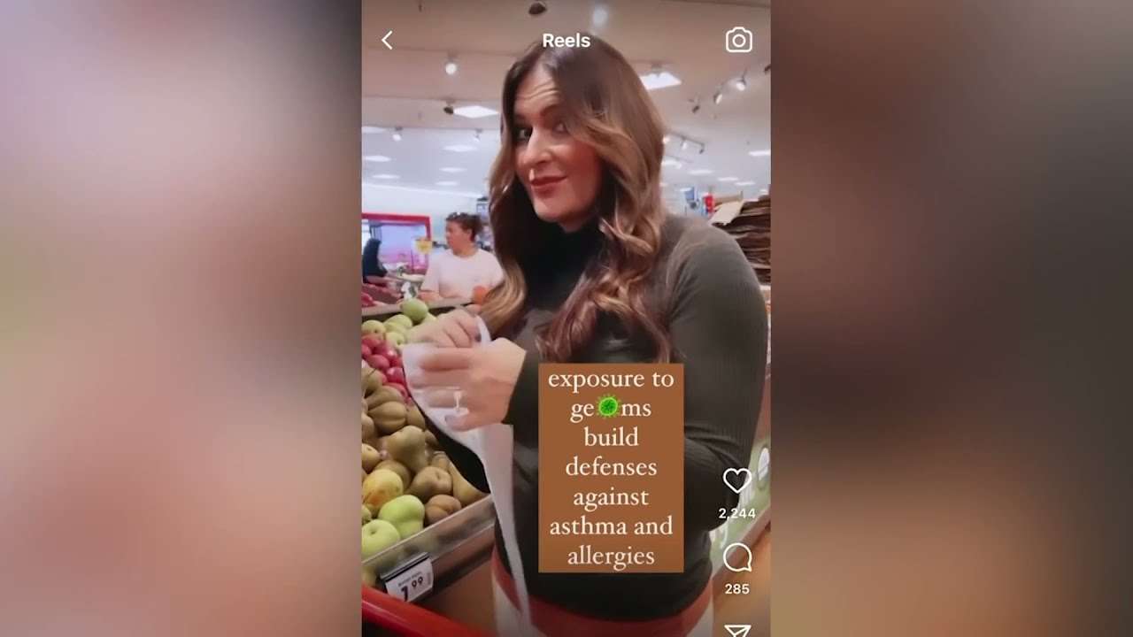 Woman filmed licking everything in a shop and she insists it's good for her - YouTube