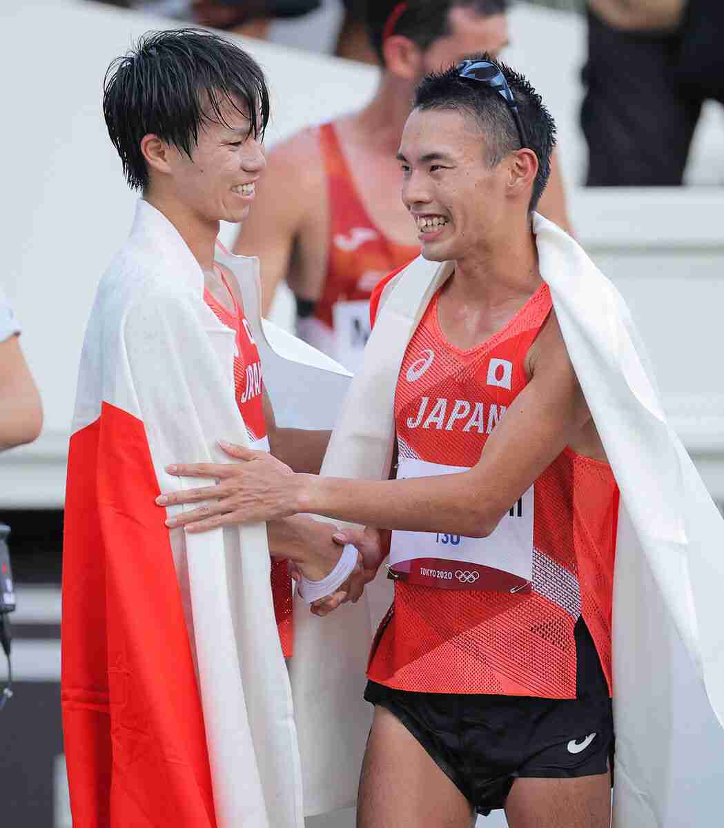 競歩男子２０キロで池田向希が銀、山西利和が銅…競歩でダブルメダルは日本初　メダルは最多４３個に : スポーツ報知