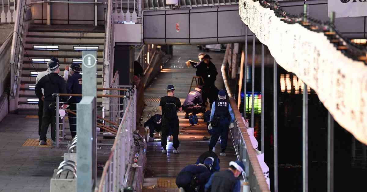 道頓堀川に突き落とされ男性死亡　殺人容疑で捜査　大阪府警