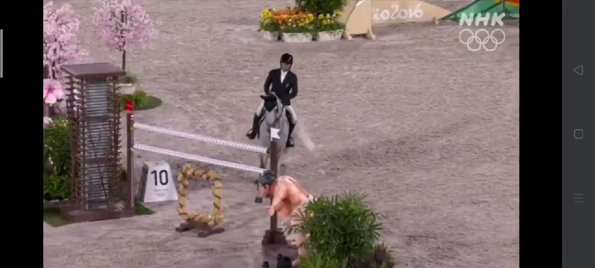 相撲レスラーを前にしたお馬さんの反応に、実況さんが今日1番爆笑してた。全部可愛い… #障害馬術 https://t.co/A48j… | Twitterで話題のkozuさんのツイート