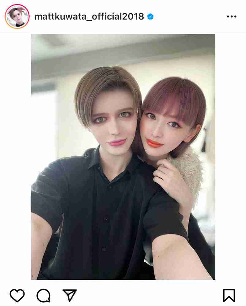 Matt「My Queen」鈴木えみとの2ショットに「二人とも神々しい」「圧倒的美!!!」の声