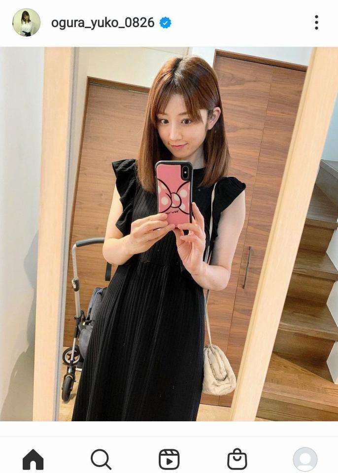 小倉優子　2600円のプチプラワンピ姿に「高見え」「どこのメーカー？可愛い」