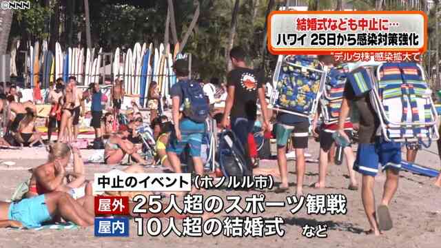 米・ハワイ州　１８０以上のイベント中止へ（日本テレビ系（NNN）） - Yahoo!ニュース