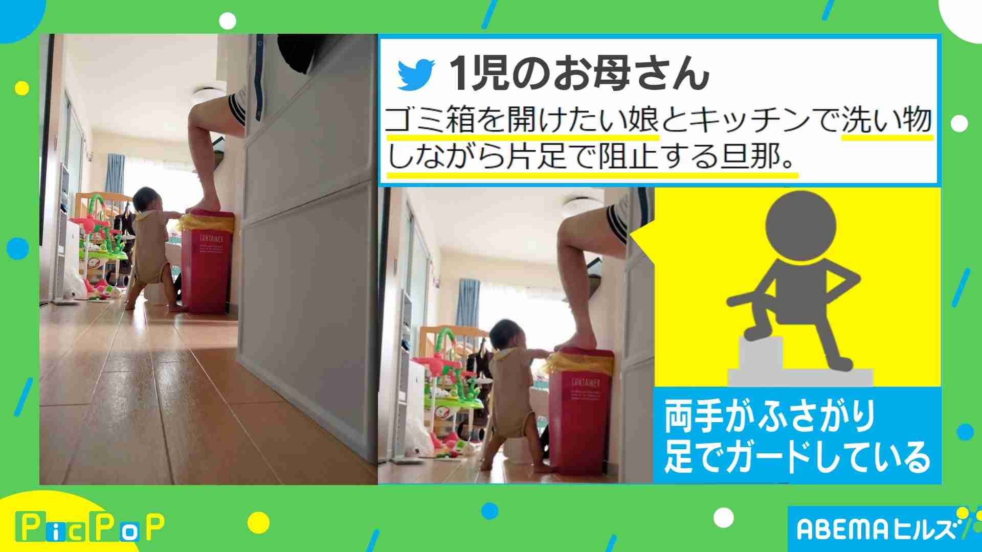 キッチンで起きた“開けられない”戦い！ 娘を阻止する父親の姿に反響殺到「お互いに強い意志を感じる」