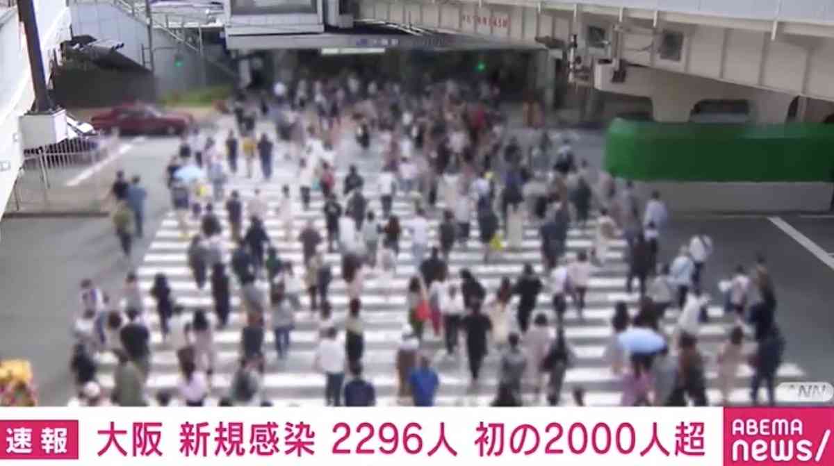 大阪府で過去最多2296人の感染確認 初の2000人超 【ABEMA TIMES】