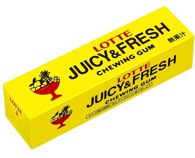 お菓子の懐かしいパッケージを貼るトピ