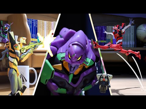 Neon Genesis Evangelion- Evangelion Figures Come to Life | Stop Motion - YouTube