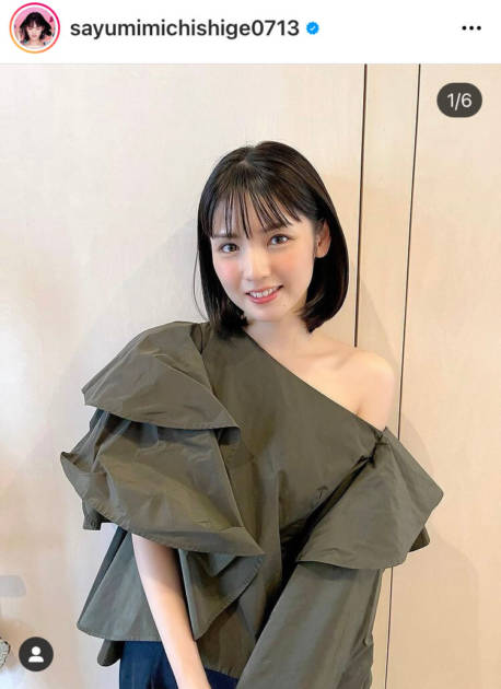 「華奢ーーーー！！！！」「道重さゆみ、ほっそり美肩のワンショルSHOTに反響美白で美肌」