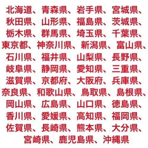 一文字でどこの都道府県なのか当てるトピ