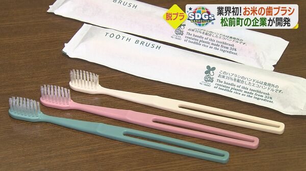 業界初！お米からできた歯ブラシ　プラ削減し、環境に配慮　全国のホテルが注目