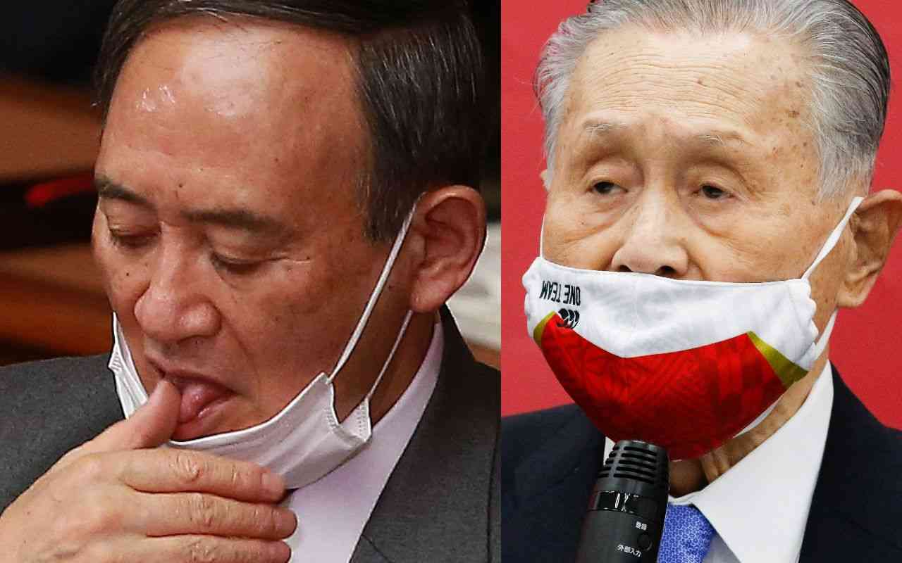 菅総理や森喜朗が「鼻マスク」「指舐め」…政治家たちの“衝撃マスク写真”8選 | 文春オンライン