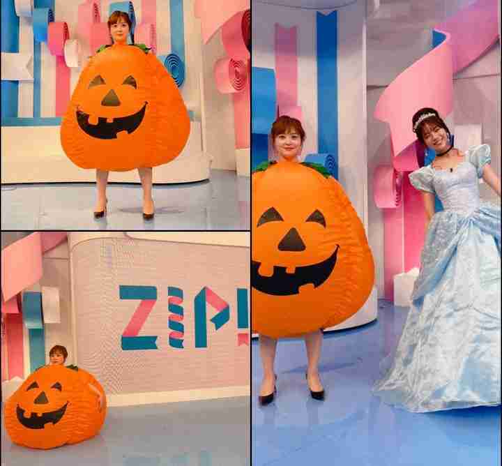 水卜麻美アナ 私物のカボチャコスプレ披露に「スライム!?」「何着ても似合うなぁ~」「かわいすぎ」