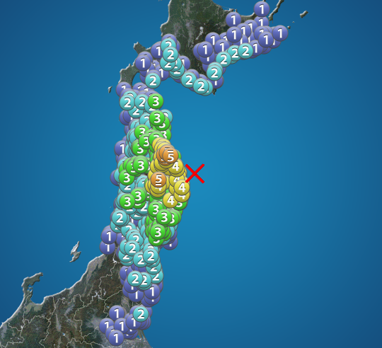 青森県で震度5強　津波の心配なし　震源は岩手県沖　M6.0