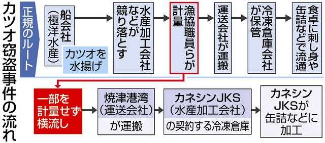 漁協職員がカツオを大量窃盗…「焼津港では水揚げが減る」「30年前からうわさあった」