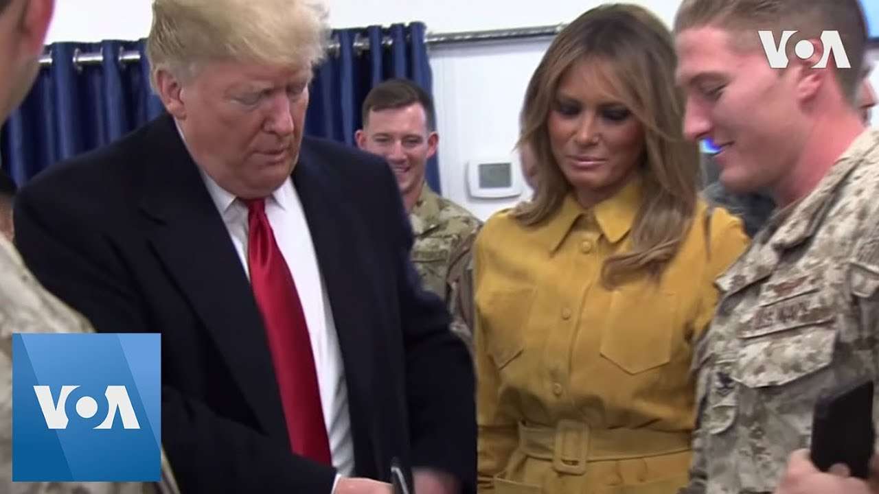 Trump Visits US Troops in Iraq on Unannounced Trip - YouTube