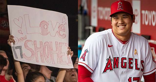 大谷翔平の神イラストや“珍”応援ボードが面白すぎ 「アロハSHOHEI」「私の誕生日が本塁打を打った」《現地撮25000枚から厳選》 - MLB - Number Web - ナンバー