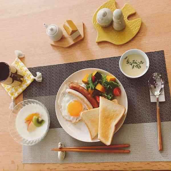 理想の朝食と現実の朝食