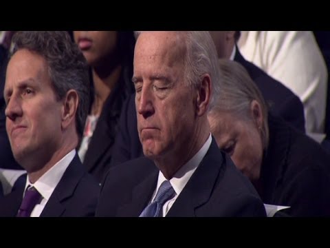 2011: Biden snoozes during Obama speech? - YouTube