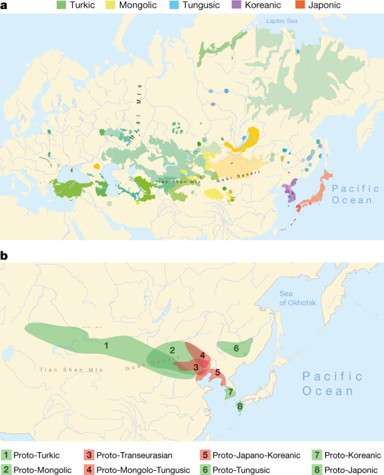 Triangulation supports agricultural spread of the Transeurasian languages | Nature