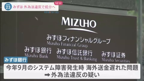 みずほ 外為法違反で処分へ（TBS系（JNN）） - Yahoo!ニュース