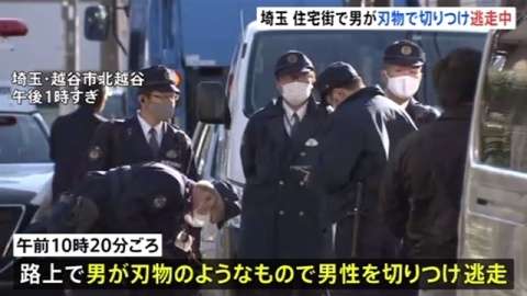 埼玉・越谷市の住宅街で男が男性の腕を切りつけ逃走（TBS系（JNN）） - Yahoo!ニュース