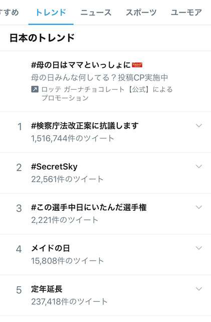 検察庁法改正に抗議、ツイッターで470万超　著名人も [検察庁法改正案]：朝日新聞デジタル