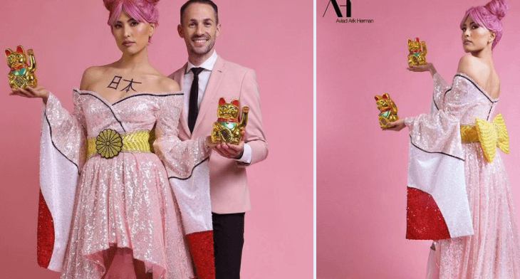 「せめて左前はやめて欲しかった」ミス・ユニバース日本代表の“伝統衣装”に批判続出／ネット「自分の知っている「日本」を入れただけの感じ」「左前の意味もわからなかったのでは？」  |  Total News World