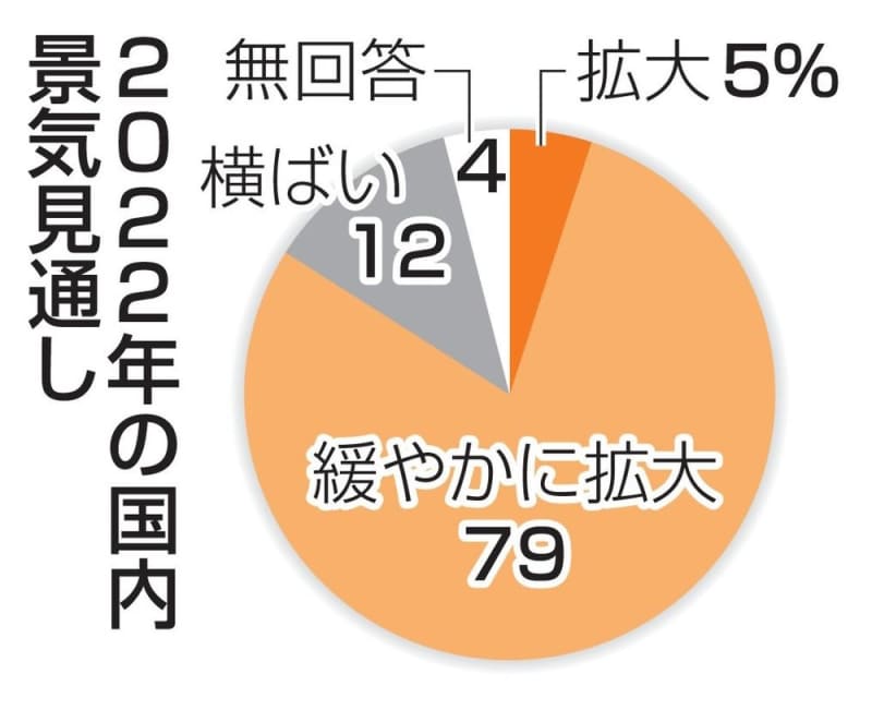 22年景気、84%が拡大予想 共同通信の主要106社調査