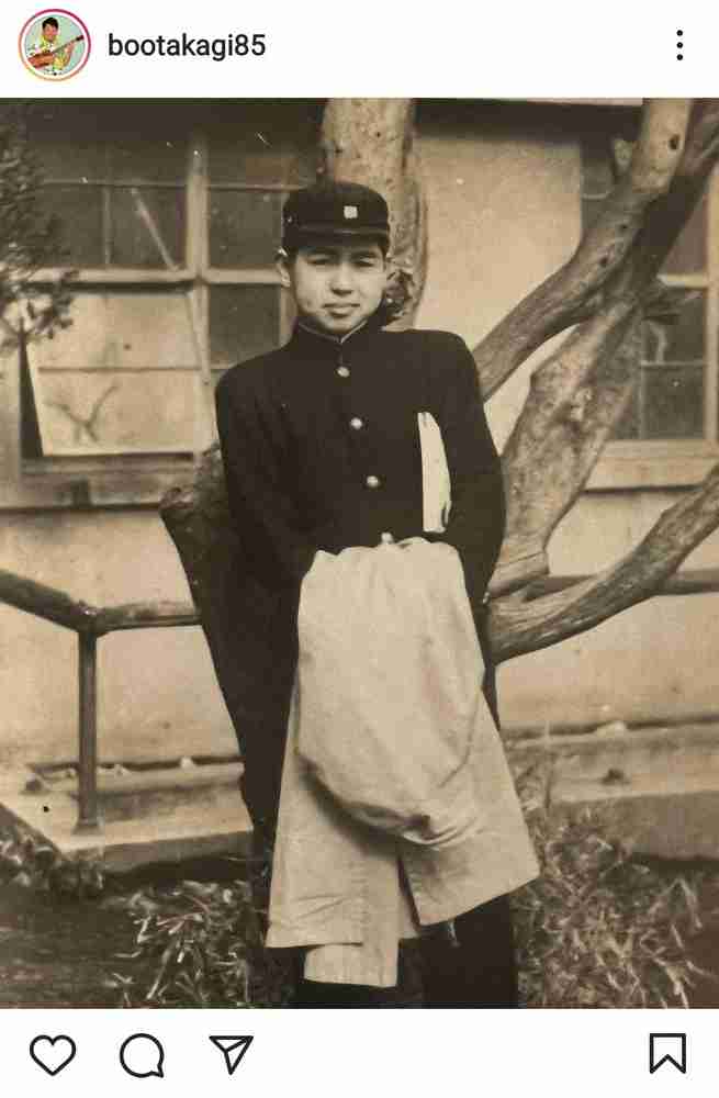 高木ブー　70年以上前の高校時代のスリムな白黒写真に反響　「デートして」「なんとなく面影あります」