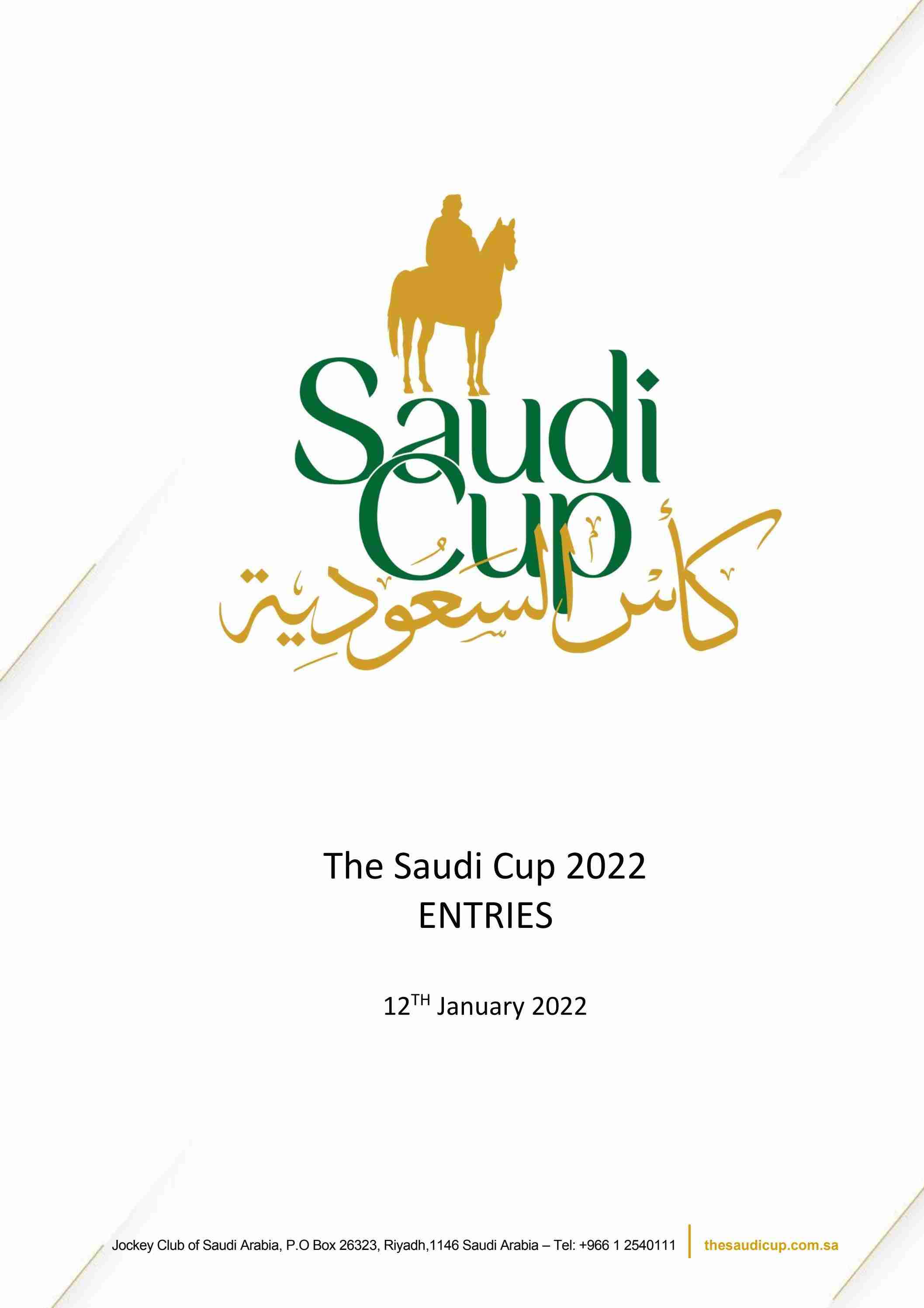 The Saudi Cup 2022 Entries by equestrian-jcsa - Issuu