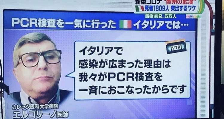 イタリア人医師「コロナ感染が広まった理由は、PCR検査を一斉に行ったから」と暴露　無料のPCR検査は陽性者を量産し、コロナ茶番を演出するための手段  |  RAPT理論のさらなる進化形