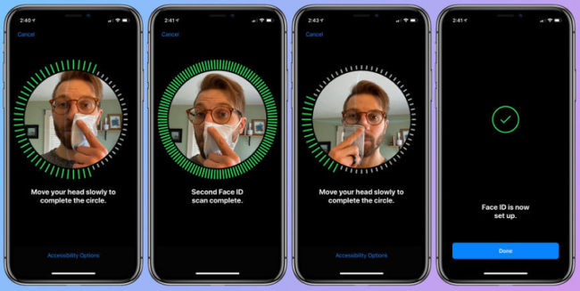 AppleがiOS 15.4のベータ版にマスク着用してFace IDを使用できる機能を実装