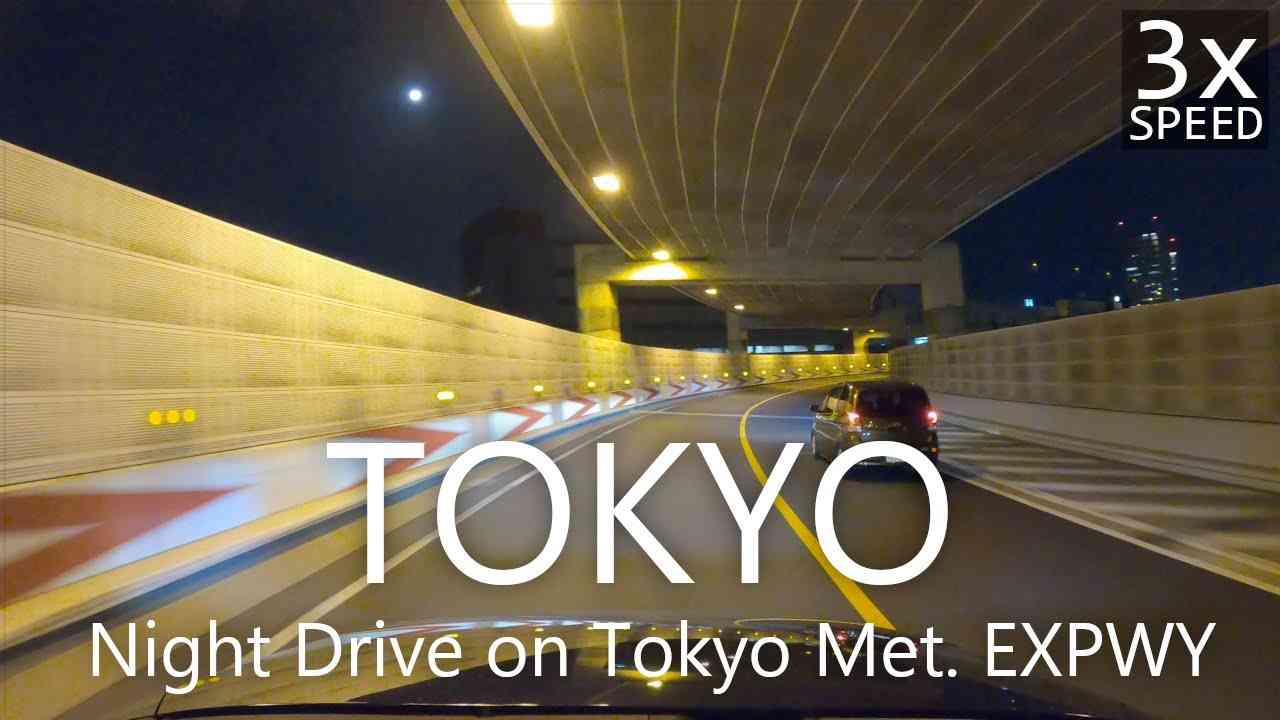 4K Night Drive on Tokyo Metropolitan EXPWY [3x speed] - YouTube