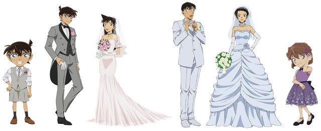 『名探偵コナン ハロウィンの花嫁』新一＆蘭、高木＆佐藤のウエディングビジュアル解禁