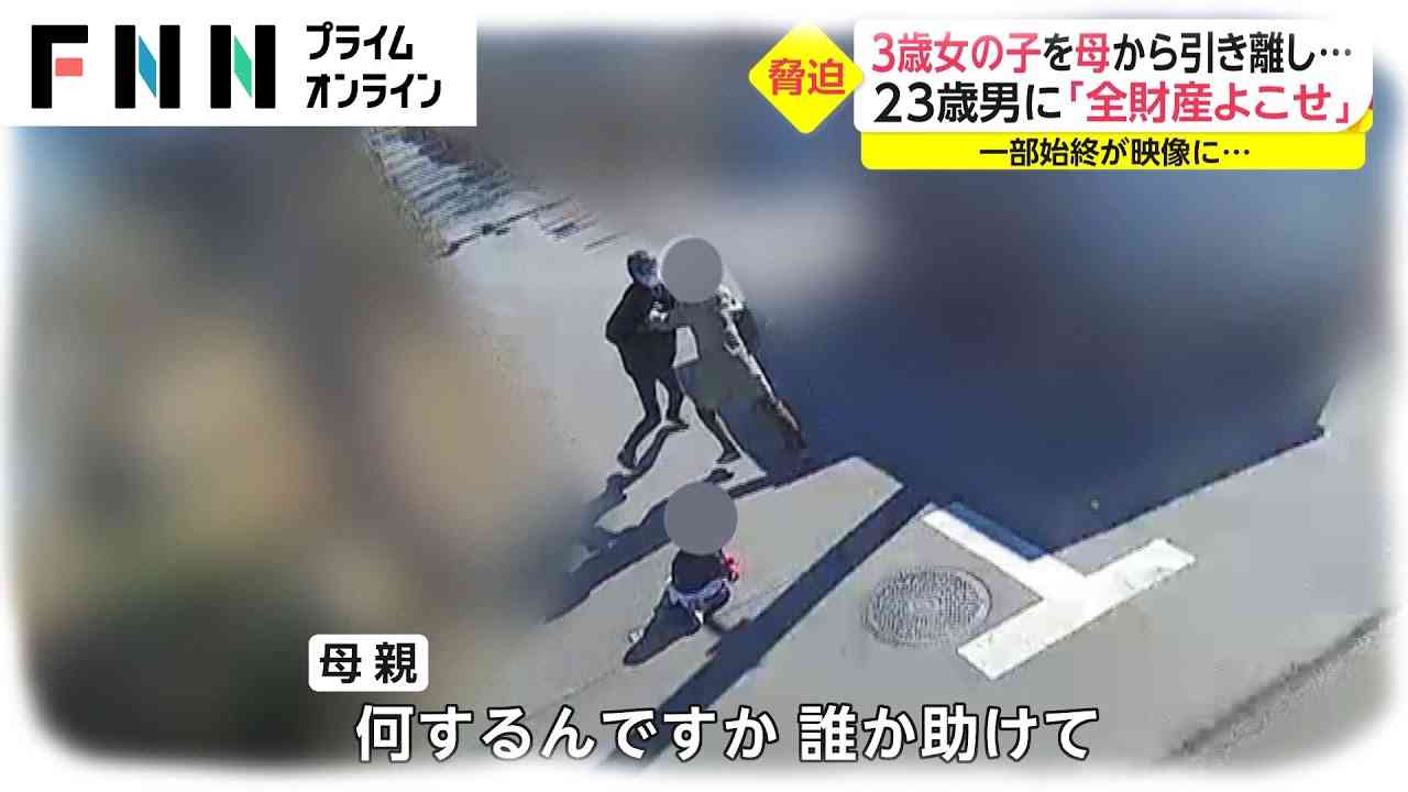 【一部始終】「子どもの命を奪われたくなかったら全財産をよこせ」 3歳女の子を母から引き離し23歳男が脅迫【誘拐未遂】 - YouTube