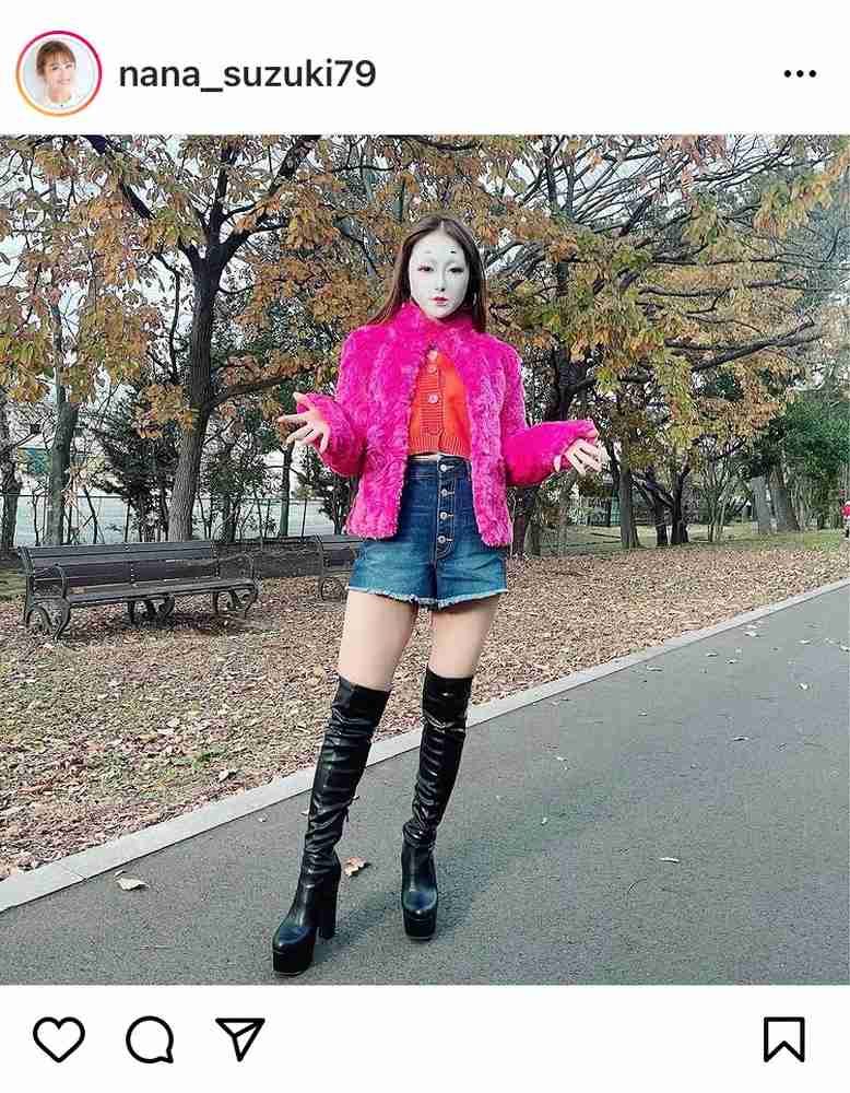誰!?　鈴木奈々「白塗りギャル」姿披露に「じわります」「誰か分からん」「整いすぎ」の声