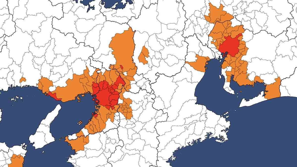 日本ってこんなに偏ってるんだ…! 国内人口の半分が、色付きの地域に集中しちゃっているらしい
