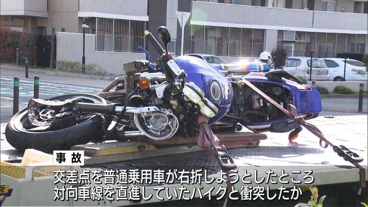 車とバイクの事故で２１歳の男性死亡（九州朝日放送） - Yahoo!ニュース