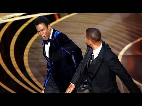 Will Smith Slaps Chris Rock in the Face Onstage at Oscars - YouTube