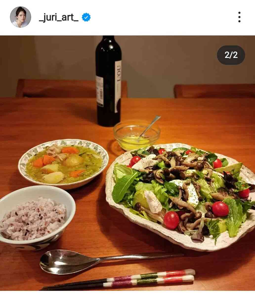 上野樹里、夫・和田唱の作る料理が「美味しそう」「センス素敵」と話題…義母は料理愛好家の平野レミ