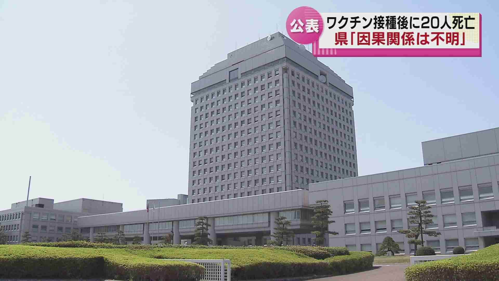 新型コロナウイルスのワクチン接種後に２０人死亡　「因果関係は不明」　新潟県が公表（TeNYテレビ新潟） - Yahoo!ニュース